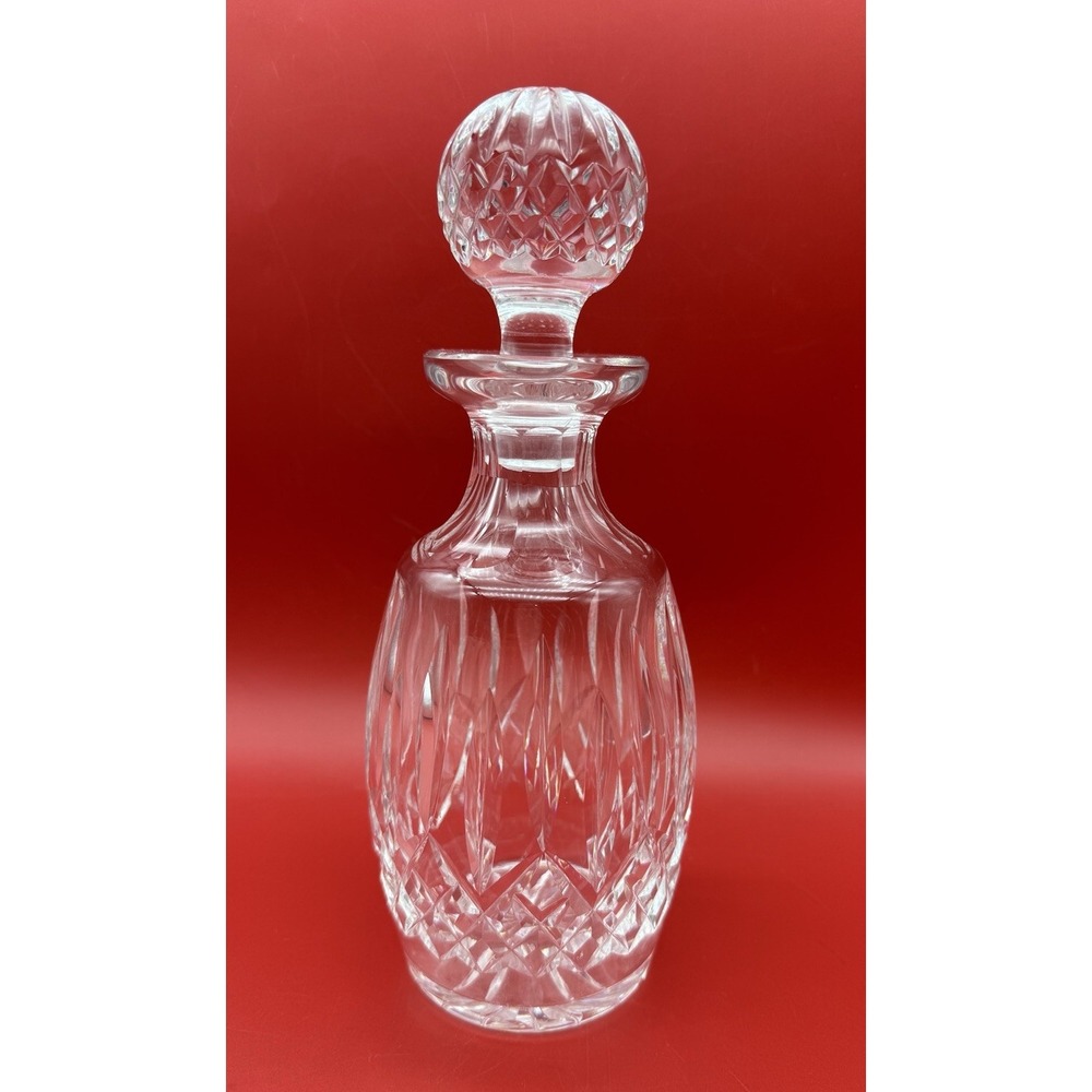 Vintage Waterford Lismore Spirit Whiskey Decanter & Ball Stopper Elegant Crystal
